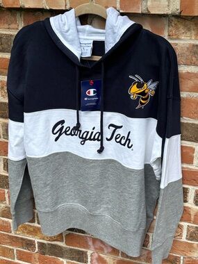 Georgia Tech Hoodie. New With Tags. Logo and Mascot Front. Size XL
